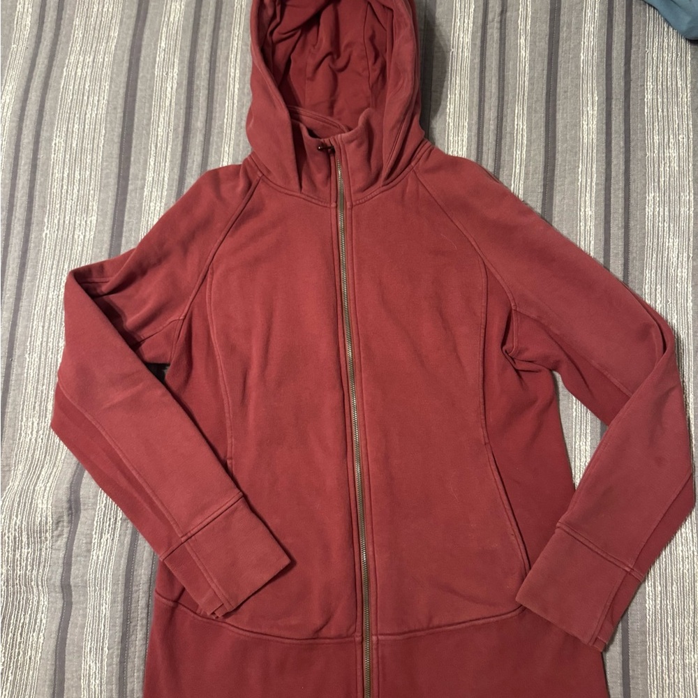 Lululemon Athletica Maroon Zip-Up Hoodie